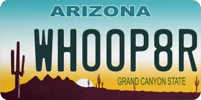 AZ license plate WHOOP8R