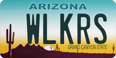 AZ license plate WLKRS