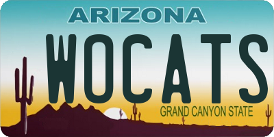 AZ license plate WOCATS