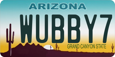 AZ license plate WUBBY7