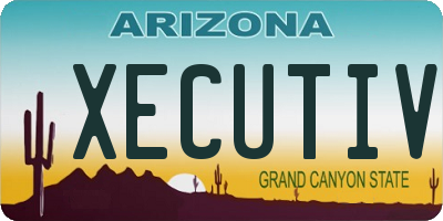 AZ license plate XECUTIV