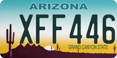 AZ license plate XFF446