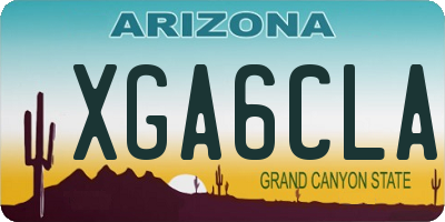 AZ license plate XGA6CLA