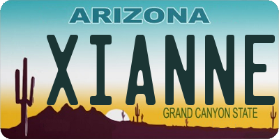 AZ license plate XIANNE