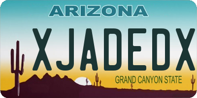 AZ license plate XJADEDX