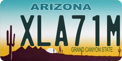 AZ license plate XLA71M