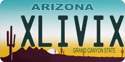 AZ license plate XLIVIX