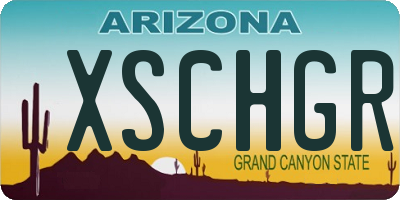 AZ license plate XSCHGR