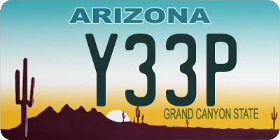 AZ license plate Y33P