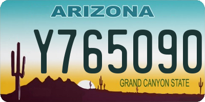 AZ license plate Y765090