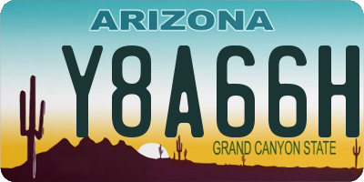 AZ license plate Y8A66H