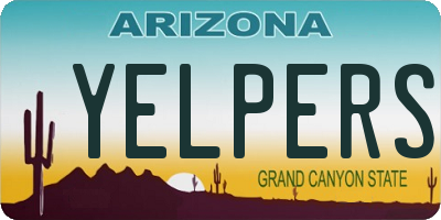 AZ license plate YELPERS