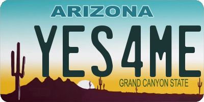 AZ license plate YES4ME