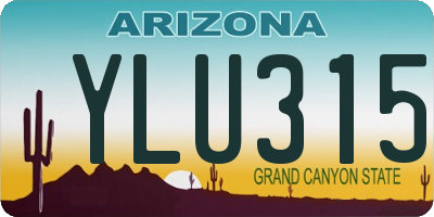 AZ license plate YLU315