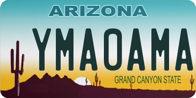 AZ license plate YMA0AMA