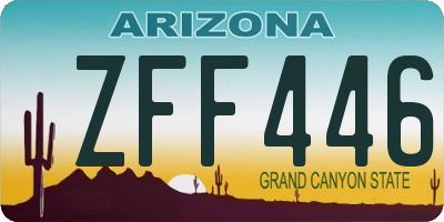 AZ license plate ZFF446