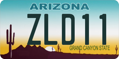 AZ license plate ZLD11