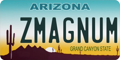 AZ license plate ZMAGNUM