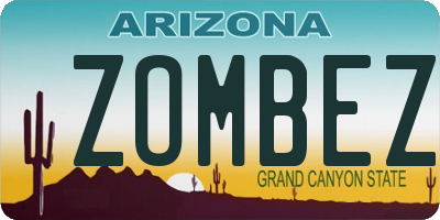 AZ license plate ZOMBEZ