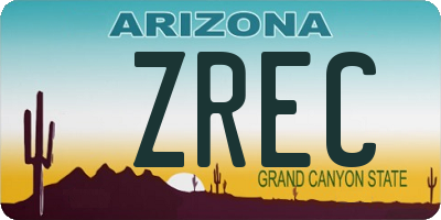 AZ license plate ZREC