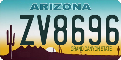 AZ license plate ZV8696