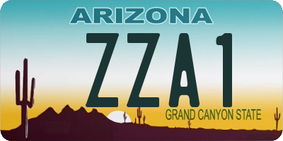 AZ license plate ZZA1