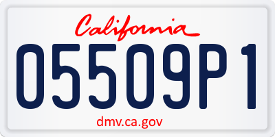 CA license plate 05509P1