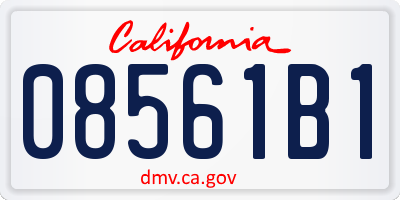 CA license plate 08561B1