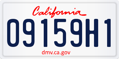CA license plate 09159H1