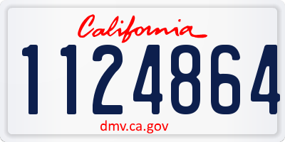 CA license plate 1124864