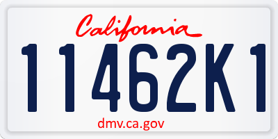 CA license plate 11462K1