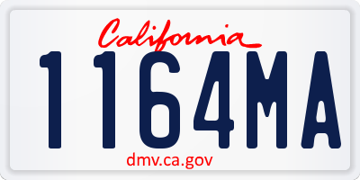 CA license plate 1164MA