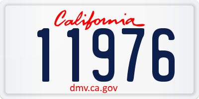 CA license plate 11976