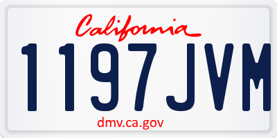 CA license plate 1197JVM