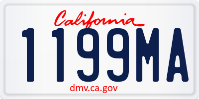 CA license plate 1199MA