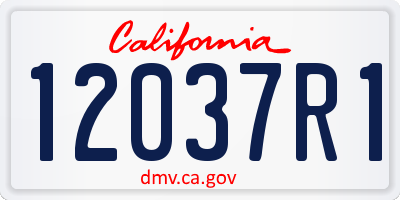 CA license plate 12037R1