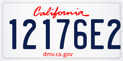 CA license plate 12176E2