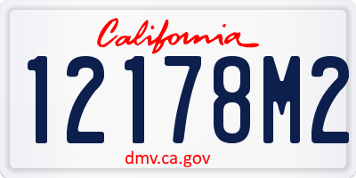 CA license plate 12178M2