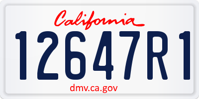 CA license plate 12647R1