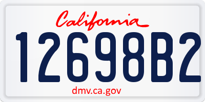 CA license plate 12698B2