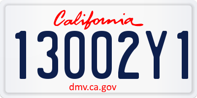 CA license plate 13002Y1