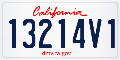 CA license plate 13214V1