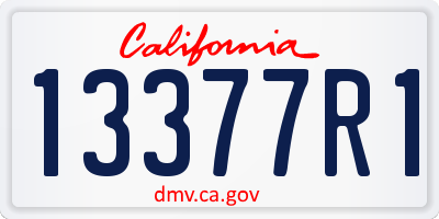 CA license plate 13377R1