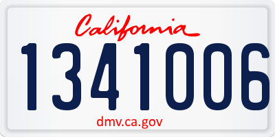 CA license plate 1341006