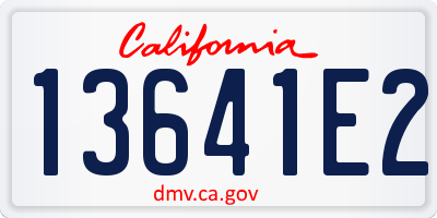 CA license plate 13641E2