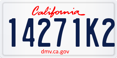 CA license plate 14271K2