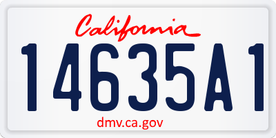 CA license plate 14635A1