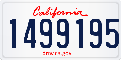 CA license plate 1499195