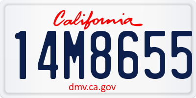 CA license plate 14M8655