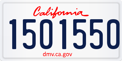 CA license plate 1501550